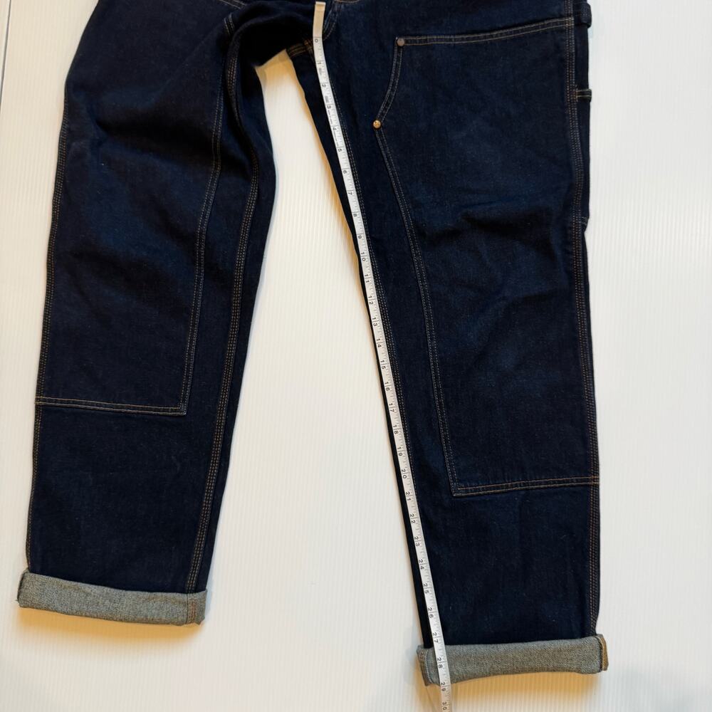 Banana Republic Straight Carpenter Jeans 35x36 Double Knee Utility Dark Big Tall - Picture 5 of 16